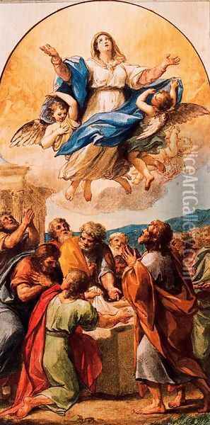 Ascension of Maria Oil Painting - Anton Raphael Mengs