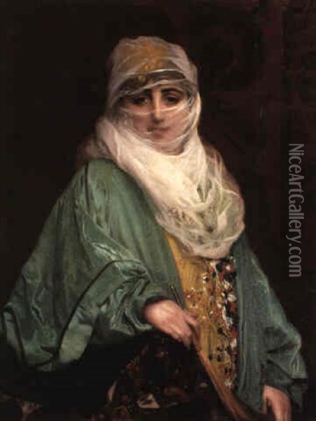 Femme De Constantinople, Debout Oil Painting - Jean-Leon Gerome