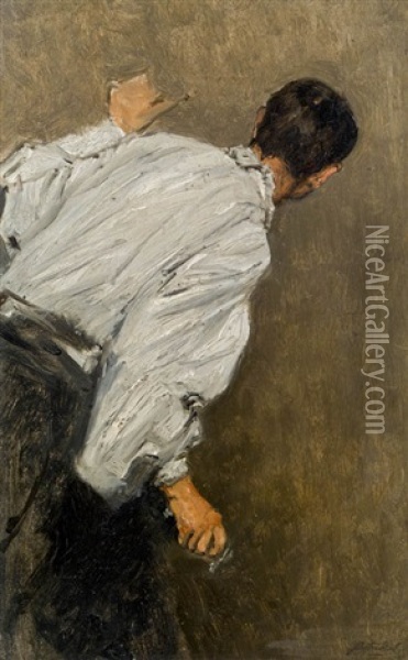 Figurenstudie Oil Painting - August Xaver Carl von Pettenkofen
