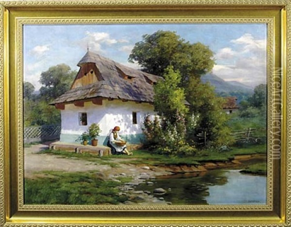 Country Life Oil Painting - Tibor Szontagh