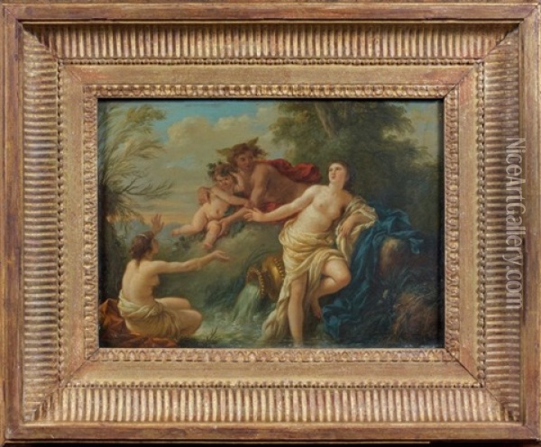 Mercure Confiant Bacchus Aux Nymphes Des Fontaines Oil Painting - Jean Jacques Lagrenee the Younger