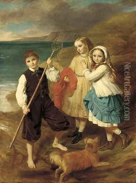 The fishing party Oil Painting - Thomas Faed