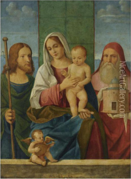 Sacra Conversazione Oil Painting - Giovanni Bellini