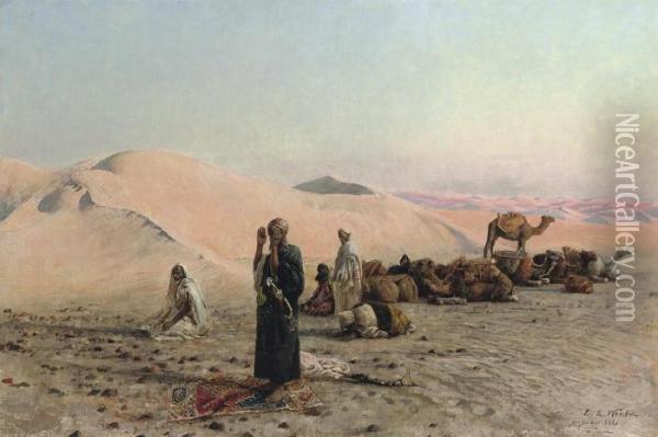 Desert Prayer Oil Painting - Edwin Lord Weeks