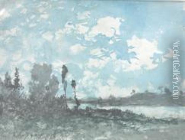 Paysage De Riviere Oil Painting - Henri-Joseph Harpignies