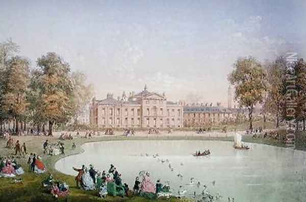 Kensington Palace 1862 Oil Painting - Achille-Louis Martinet