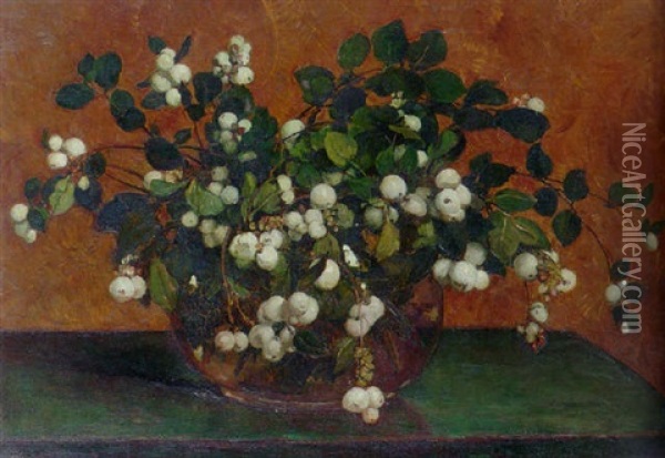 Snowberries Oil Painting - Johannes Evert Hendrik Akkeringa