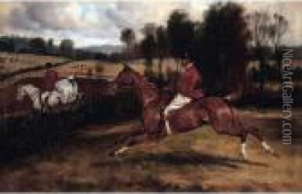 The Chase Oil Painting - John Arnold Wheeler