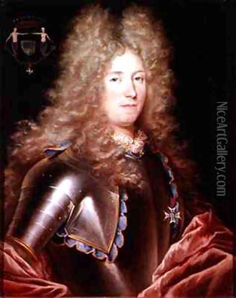 Portrait of a nobleman in armour Oil Painting - Louis Ferdinand (the Elder) Elle