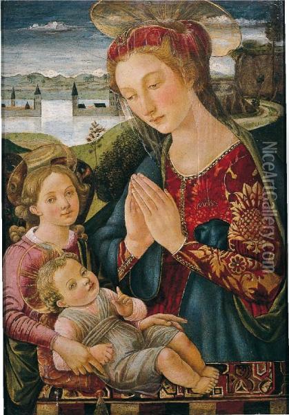 Adorazione Del Bambino Oil Painting - Biagio D' Antonio