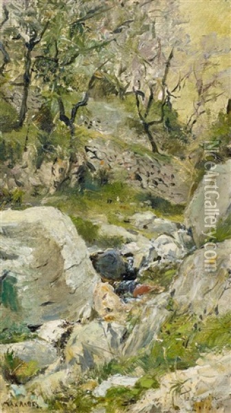 Taormina Oil Painting - Max Friedrich Rabes