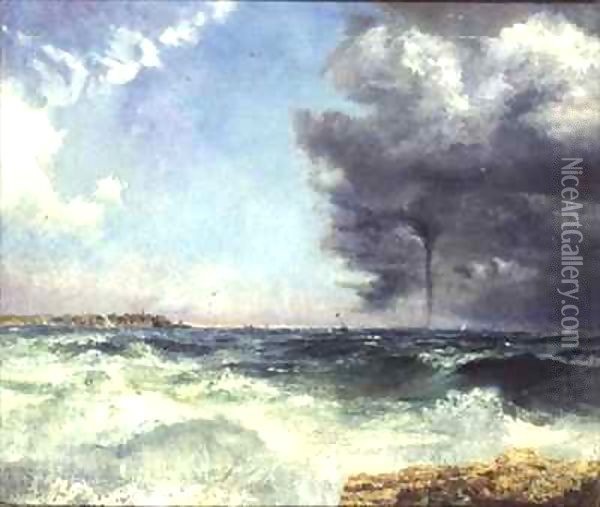 A Stormy Crossing Oil Painting - Charles William Bartlett