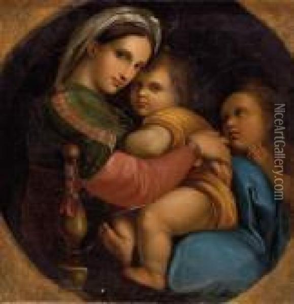 - Nachahmer 19. Jh. Oil Painting - Raphael (Raffaello Sanzio of Urbino)