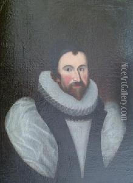 Portrait Of A Gentleman In A White Ruff Oil Painting - Frans Pourbus the younger