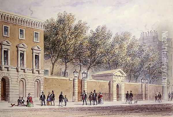 The New Entrance to Grocers Hall, 1854 Oil Painting - Thomas Hosmer Shepherd