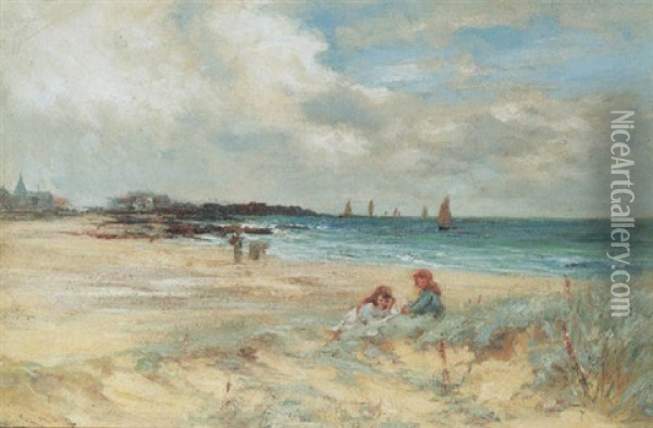 On The Sand Dunes Oil Painting - Joseph Milne