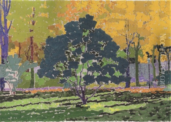 L'autunno - Der Herbst Oil Painting - Augusto Giacometti