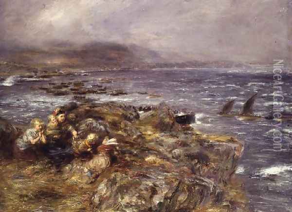 Running for Shelter Oil Painting - William McTaggart
