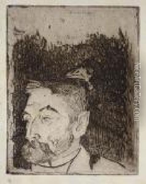 Portrait Of Stephane Mallarme Oil Painting - Paul Gauguin