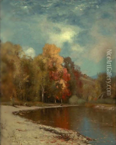 Autumn Leaves Oil Painting - Jervis McEntee