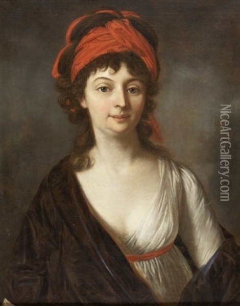 Portrait Einer Russischen Dame Oil Painting - Johann Baptist Lampi the Elder