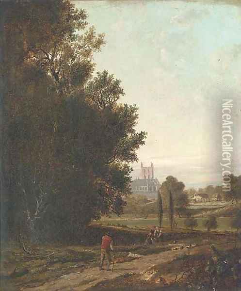 St. Alban's Priory, Hertfordshire Oil Painting - Patrick Nasmyth