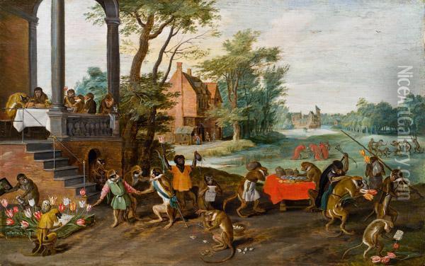 Allegorie Der Tulipomanie Oil Painting - Jan Brueghel the Younger