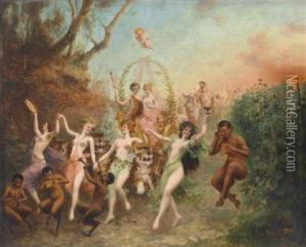Festival Of Fauns And Nymphs Oil Painting - Moritz Stifter