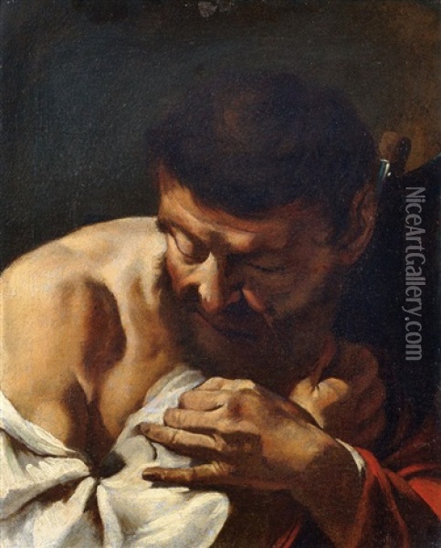 Der Heilige Matthias Oil Painting - Giovanni Battista Piazzetta