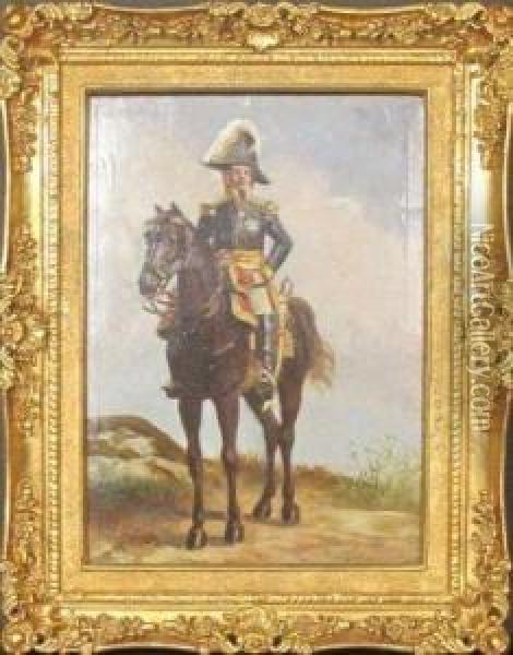 Un General D'empire A Cheval Oil Painting - Nicolas Sicard