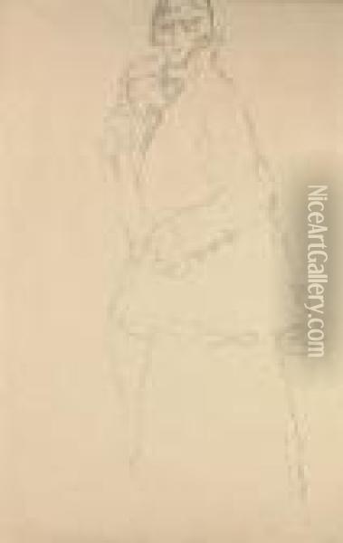 Study For 
Die Freundinnen Oil Painting - Gustav Klimt