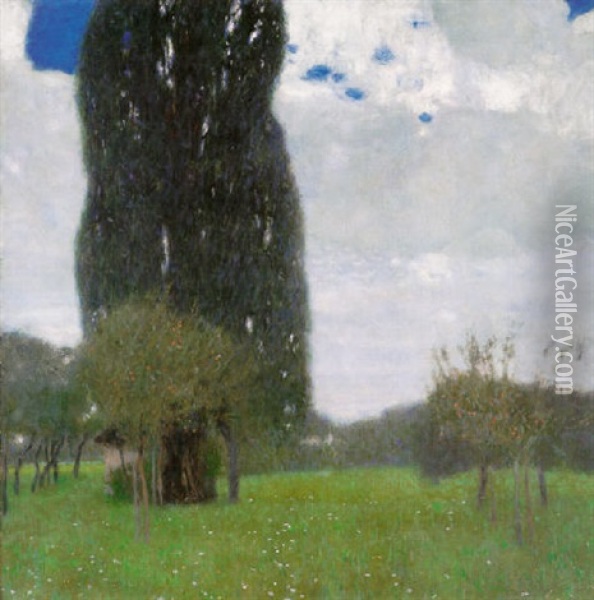 Die Grosse Pappel I Oil Painting - Gustav Klimt