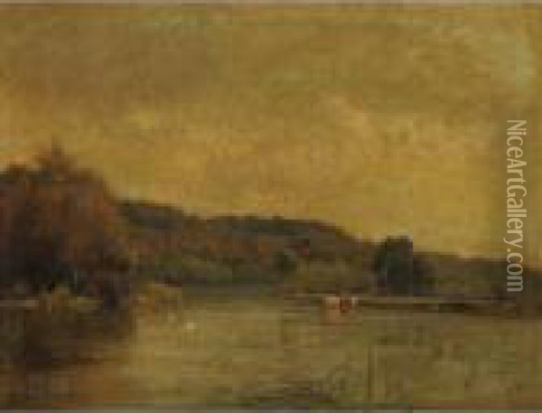 An Autumn Morning (no. 3) Oil Painting - Alfred de Breanski