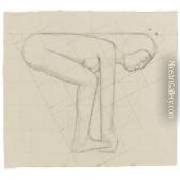 Study For The Rower Oil Painting - Eric Gill