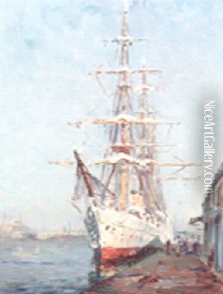 Fregate Mixte, Ligne Australie Oil Painting - Georges Ricard-Cordingley