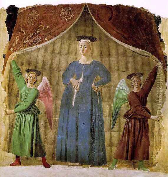Madonna del parto 1467 Oil Painting - Piero della Francesca