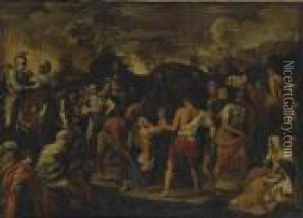 Martirio Di Sant'andrea Oil Painting - Guido Reni