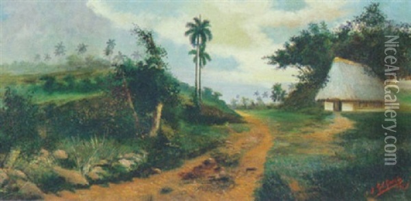 Criollo Oil Painting - Juan Gil Garcia