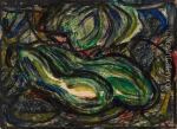 Zweischlangenkurbisse Oil Painting - Christian Rohlfs