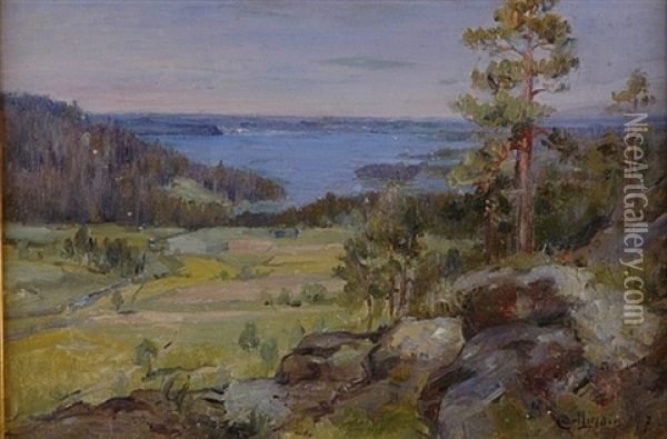 Highland Scene Oil Painting - Carl Olof Eric Lindin
