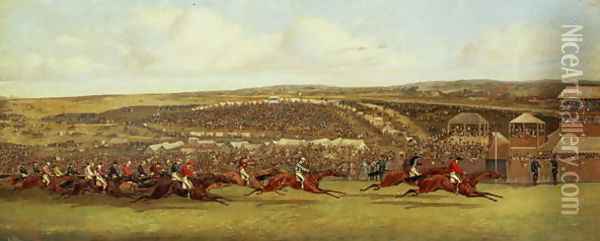 The Finish of the Derby Oil Painting - Henry Thomas Alken