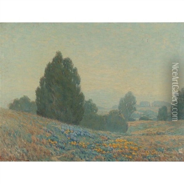 The Hills Of Marin Oil Painting - Granville S. Redmond