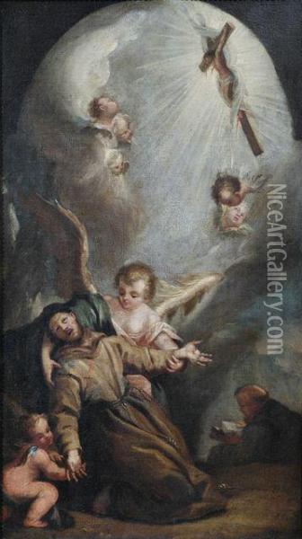 Die Stigmatisation Des Heiligen Franziskus Oil Painting - Michelangelo Unterberger
