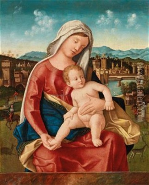 Madonna And Child Oil Painting - Bartolomeo Veneto