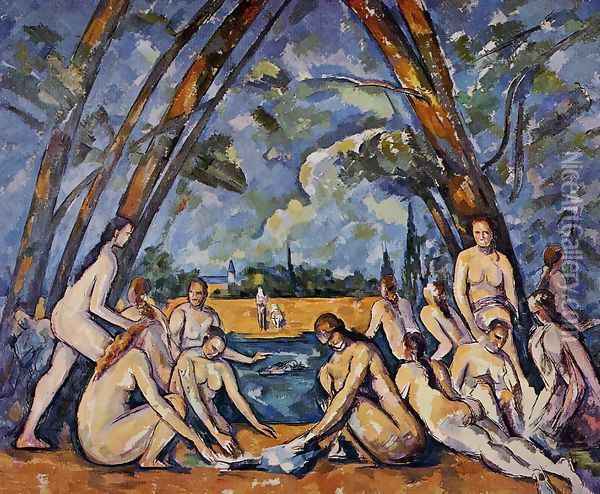 The Large Bathers2 Oil Painting - Paul Cezanne