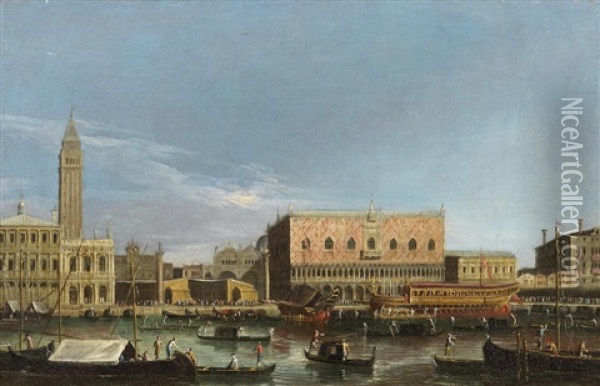 The Bacino Di San Marco, Venice Oil Painting -  Master of the Langmatt Foundation Views
