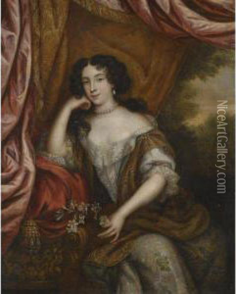 Portrait Of A Lady Oil Painting - Henri Gascard