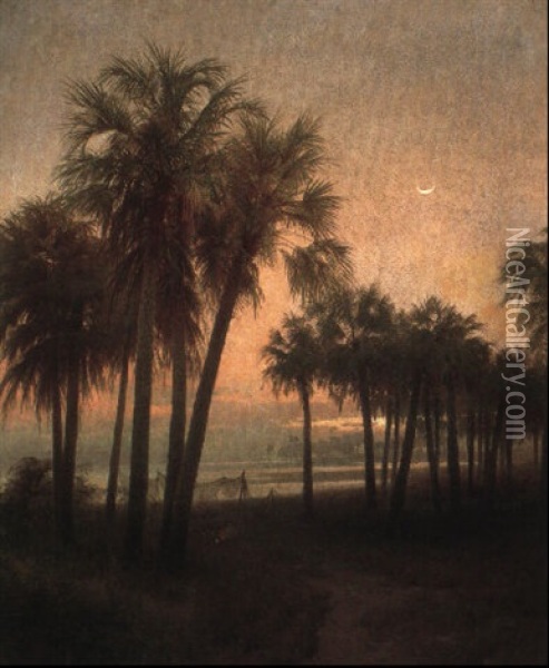 St. John's River, Florida Oil Painting - Hermann Herzog