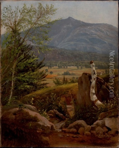 Moat Mountain, North Conway Meadows, New Hampshire Oil Painting - Edward W. Nichols