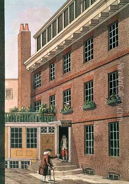 Dr Johnson and his servant, Francis at Bolt Court, Fleet Street, 1801 Oil Painting - Charles F. Tomkins